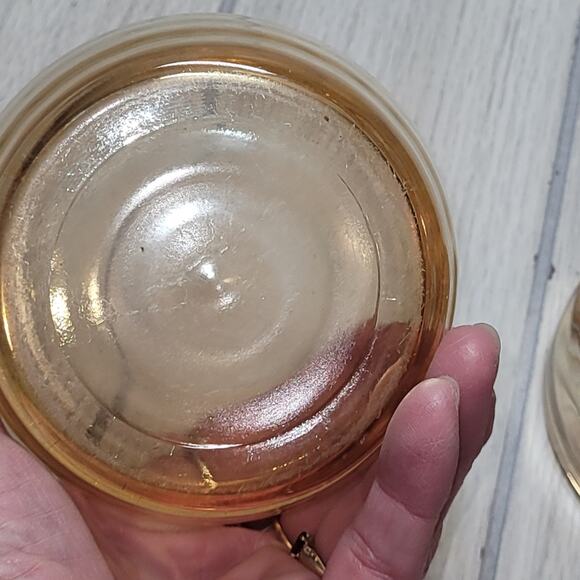 Vintage Scottie Dog Carnival Glass Powder Jar Candy Dish Jewelry Holder Flaw - Picture 11 of 11